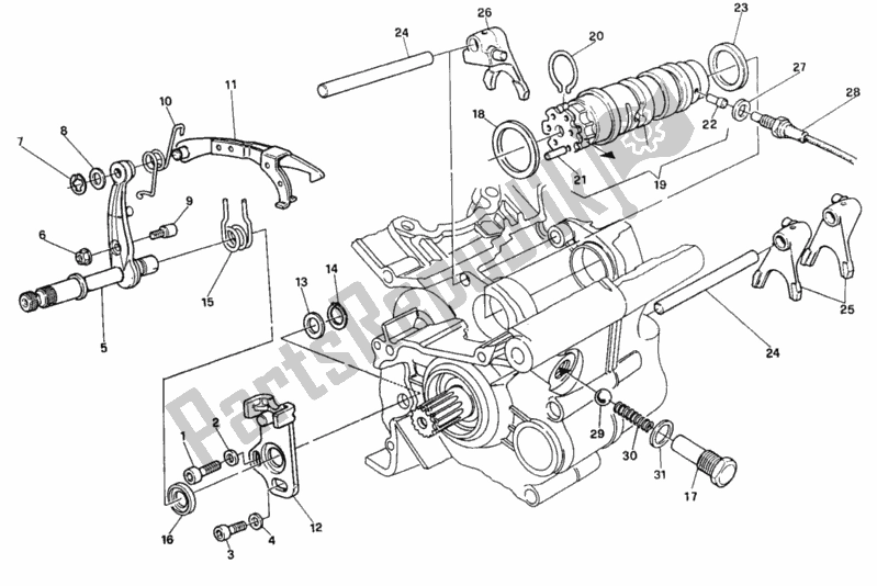 Wszystkie części do Mechanizm Zmiany Biegów Ducati Supersport 900 SS 1995
